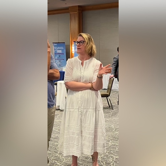 NWOT GAP Lace Midi Dress 👗 with removable cotton slip. Size Medium - Picture 6 of 10